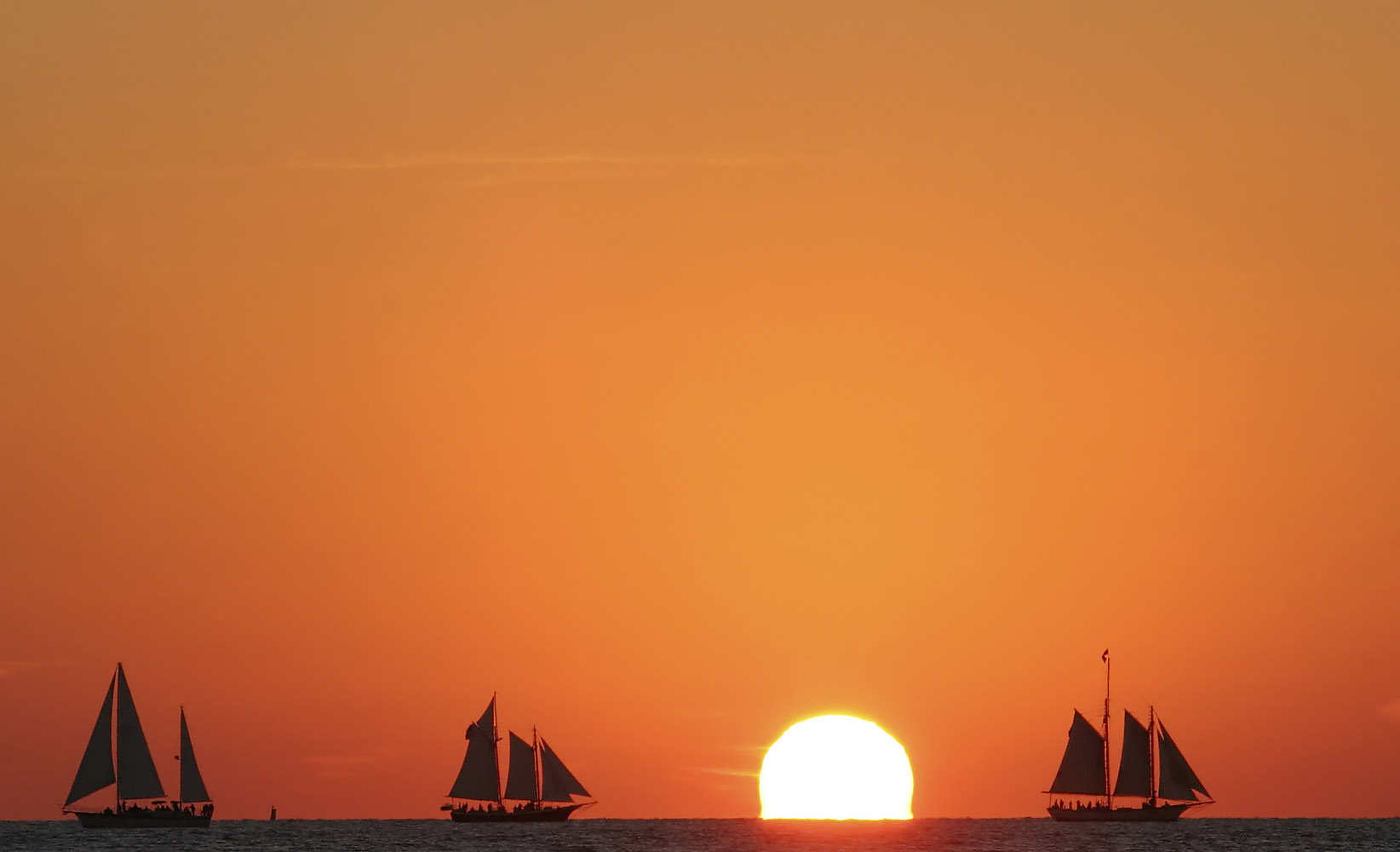 florida keys key west orange sunset schooners